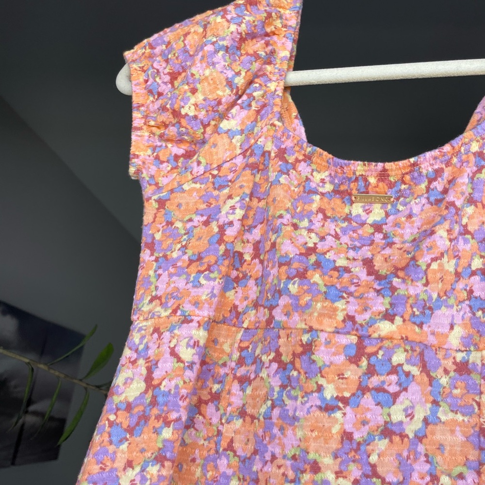 Billabong Orange and Purple Floral Mini Dress - Picture 13 of 14
